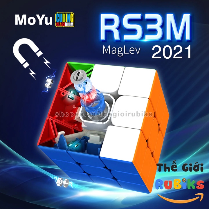 Rubik 3×3 MoYu RS3M 2021 Maglev, RS3M 2020, Meilong 3M Có Nam Châm