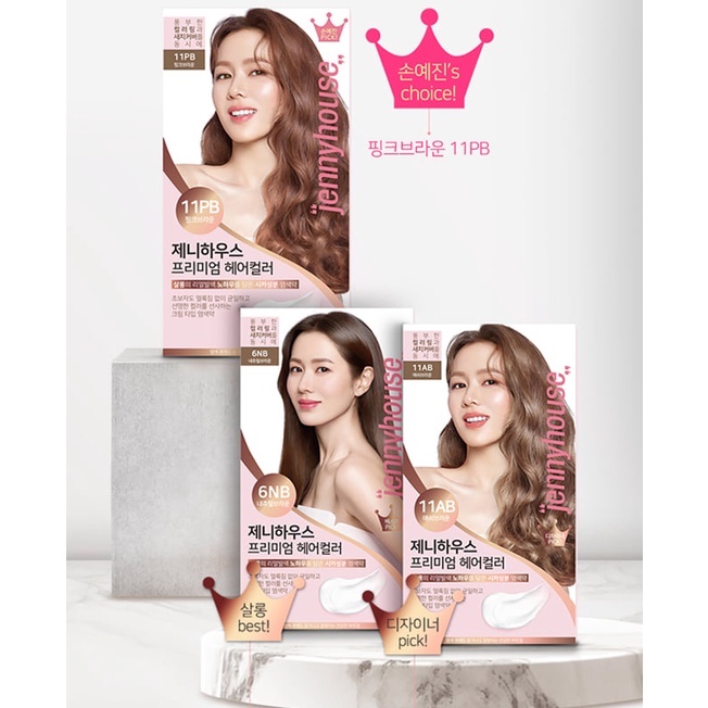 Màu Nhuộm Tóc Không Cần Tẩy JENNY HOUSE Premium Hair Color 120g - 7 Màu Sắc Thời Trang