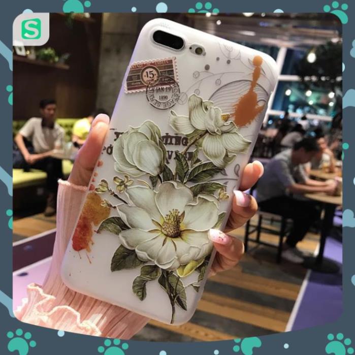 ỐP HOA TRÀ TRẮNG PHONG CÁCH CHÂU ÂU iphone 5 6 7 8 6 plus, 7plus 8plus x xs, samsung j7 prime, xiaomi redminote4x