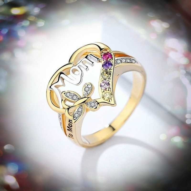 Nhẫn Đeo Tay Kim Loại Khắc Chữ &quot;Mom&quot; Và &quot;grandma&quot; Thời Trang Dành Cho Nữ