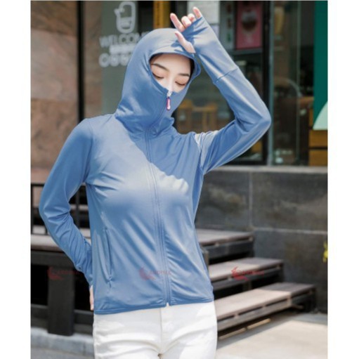 Áo Chống Nắng Nữ Thông Hơi Chống Tia UV 4 Túi Chất Vải Kim Cương Dày Dặn