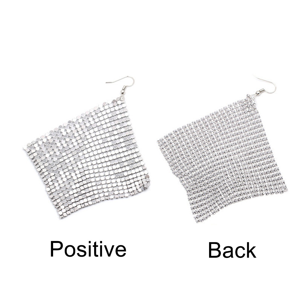 Đôi Bông Tai Dáng Dài Họa Tiết Lấp Lánh Thời Trang Cho Nữ