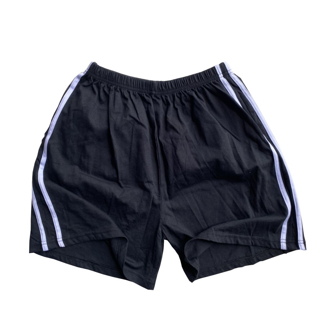 Quần Đùi Nam Thun Cotton Mặc Nhà - Quần Đùi Mặc Ngủ Nam Kẻ Sọc Đôi 2 Bên Chất Cotton Mềm Mại, Thoáng Mát