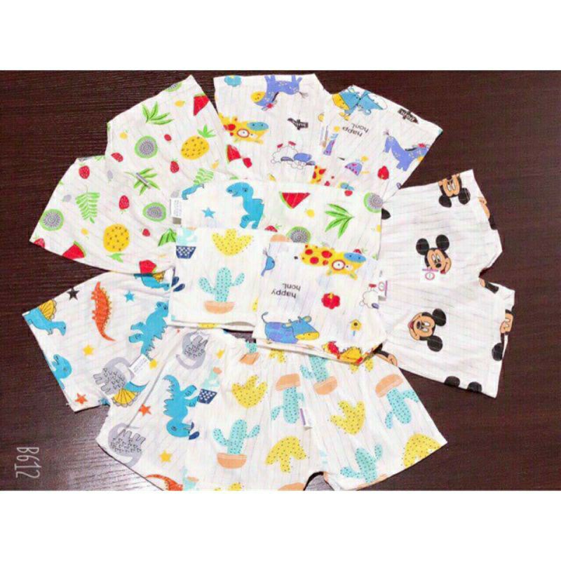 Quần đùi sơ sinh vải cotton giấy thoáng mát cho bé