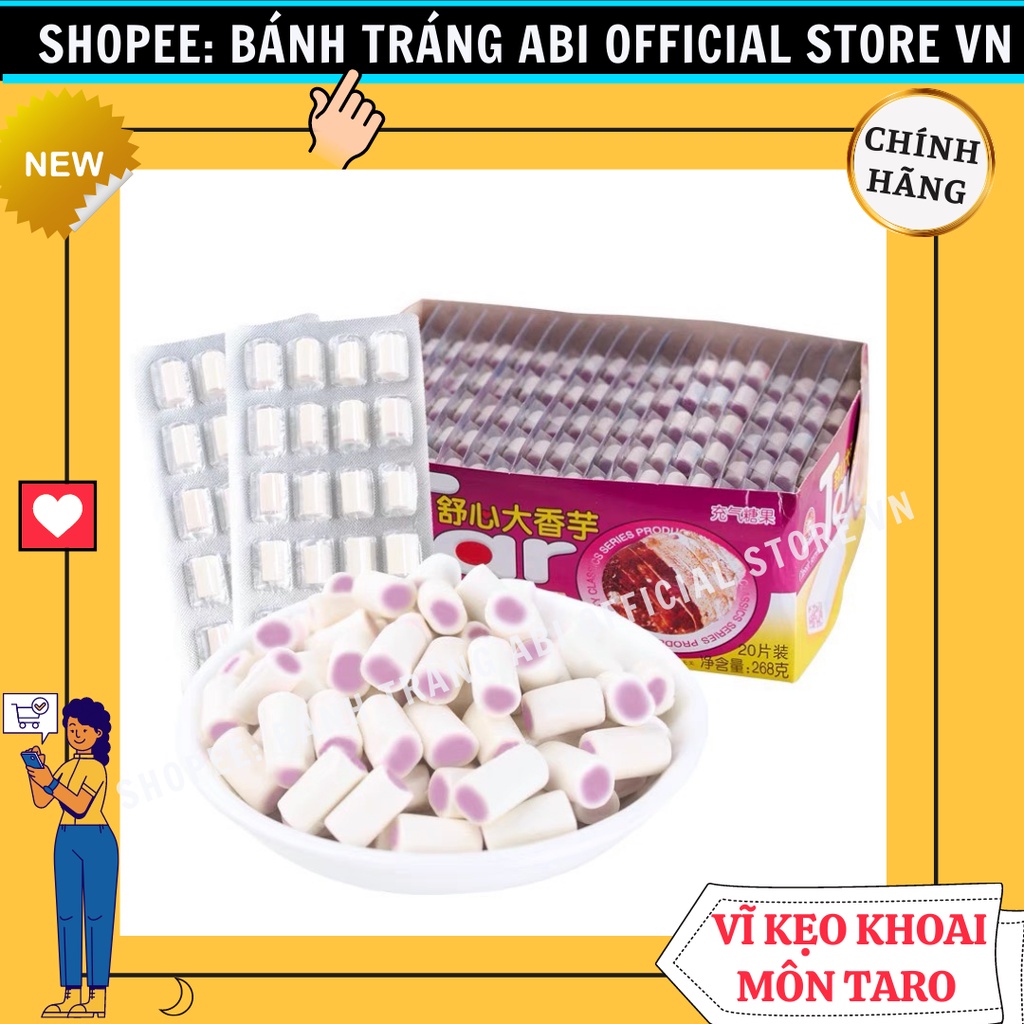 VĨ 20 VIÊN KẸO NGẬM SỮA HƯƠNG TRÁI CÂY TỔNG HỢP TARO-BÁNH KẸO TUỔI THƠ