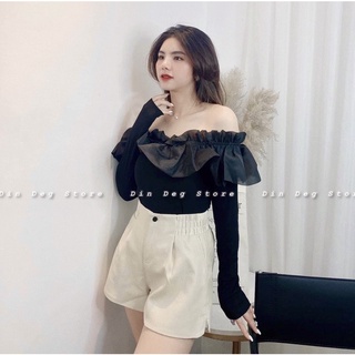 Áo len thiết kế trễ vai bèo hàng đẹp chất mềm✌️ảnh thật
