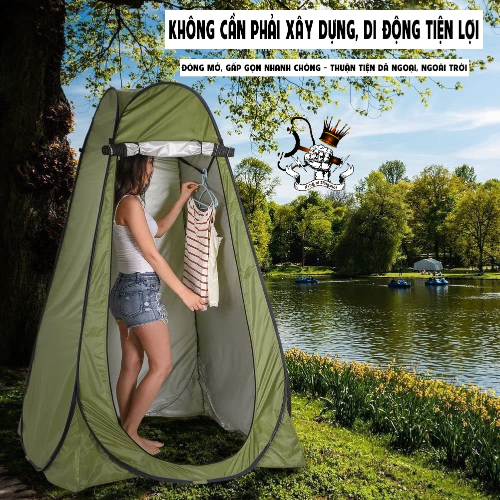 Lều thay đồ cắm trại tự bung, lều vệ sinh dã ngoại kín đáo bền đẹp dùng cho du lịch dã ngoại cắm trại tiện lợi - DCP15