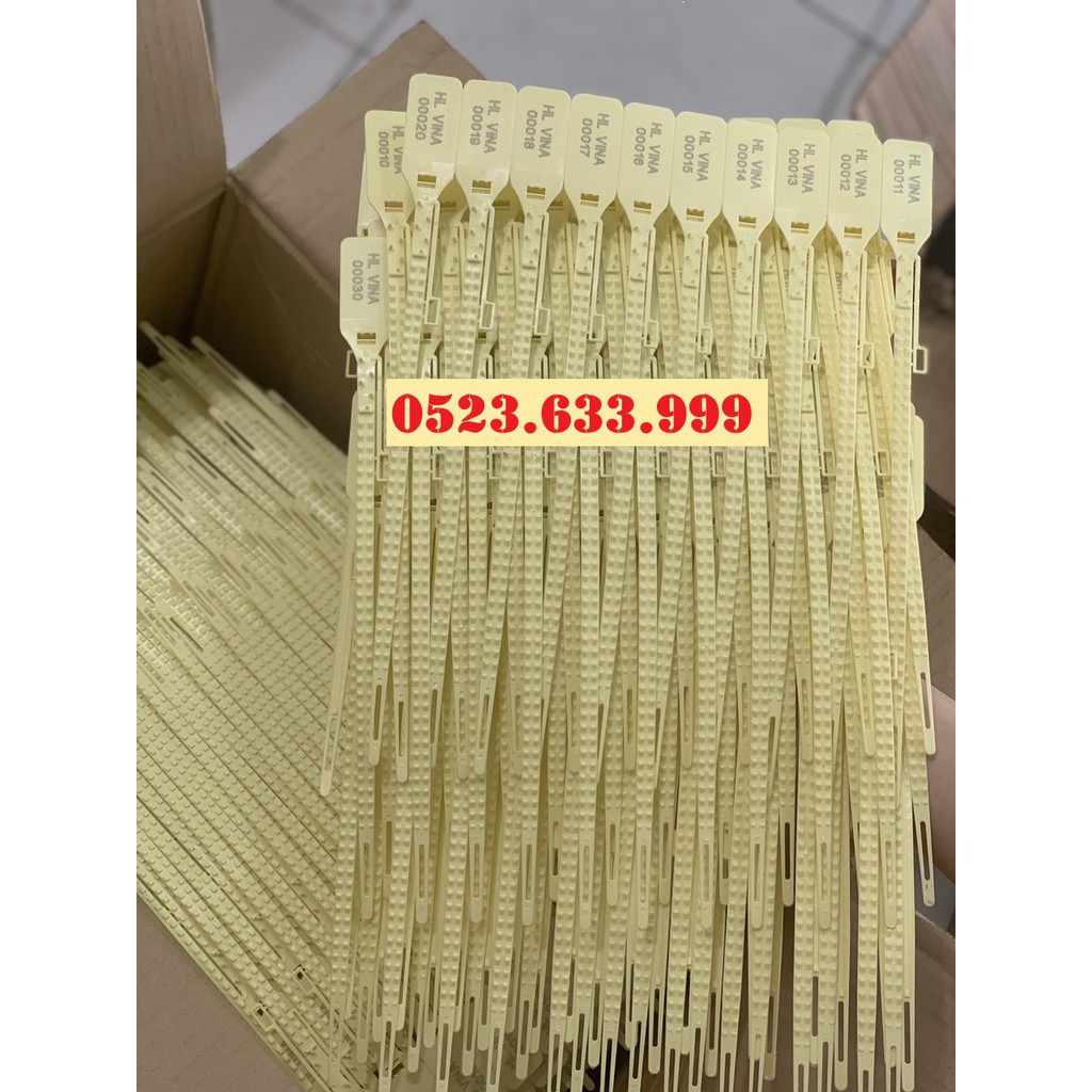 [Bộ 50 chiếc] niêm phong nhựa - seal niêm phong dạng dây dẹt ngắn 50 chiếc seri liền kề