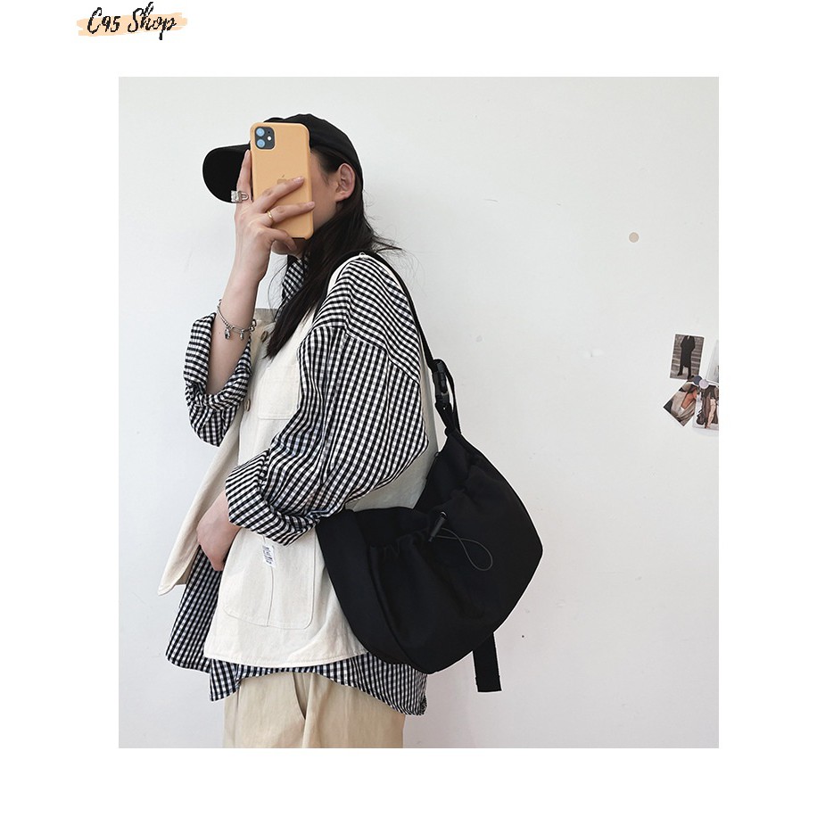 Túi tote đeo chéo nam nữ unisex ulazzang vải canvas chống nước, T019