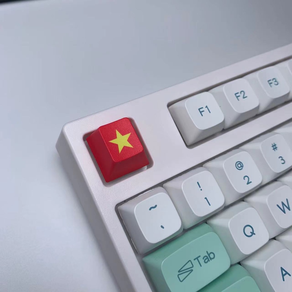 Vietnam flag keycap R4 cherry profile Bàn Phím Cơ Học DIY Phím Máy Tính R4 cherry ESC/F1-F12