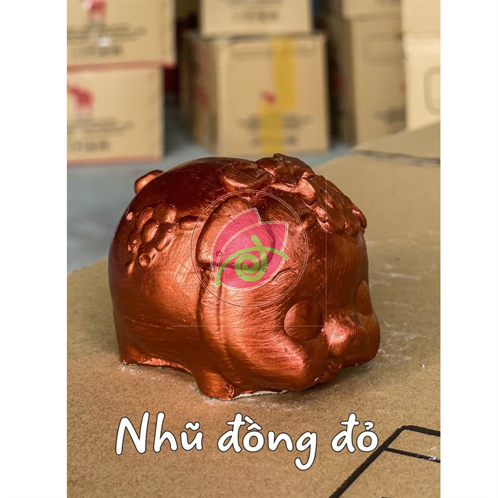 Sơn chậu kiểng màu nhũ đồng đỏ Yes hệ nước 850g