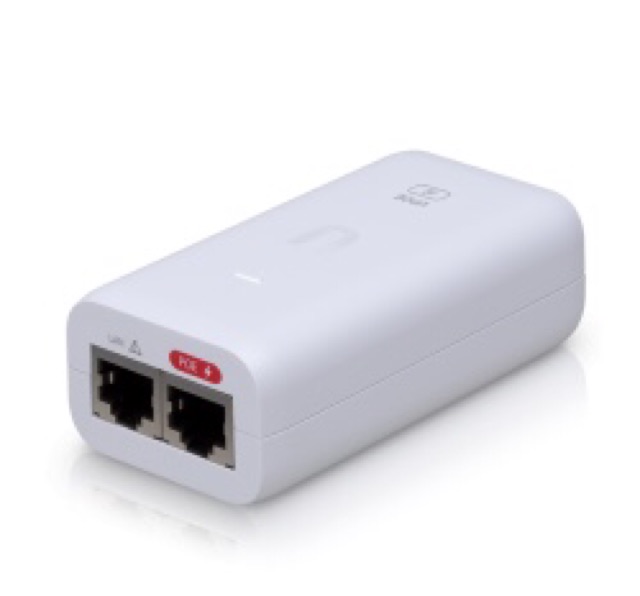 Nguồn PoE Adapter Ubiquiti Cho Wifi Unifi, Camera cổng 1000Mbps Gigabit 48V-0.32A - 15W mã U-POE-AF