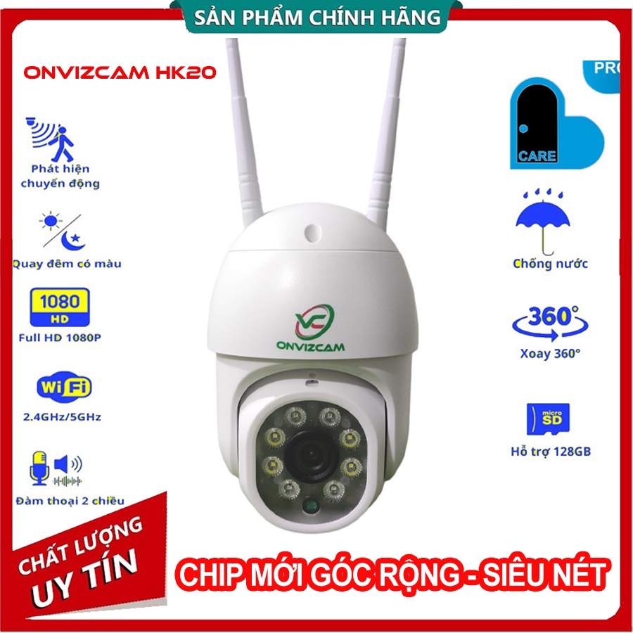 CAMERA PTZ yoosee Hãng / Carecam ONVIZCAM HK30-PTZ 3.0MP Hãng, NGOÀI TRỜI XOAY 360 - QUAY ĐÊM CÓ MÀU