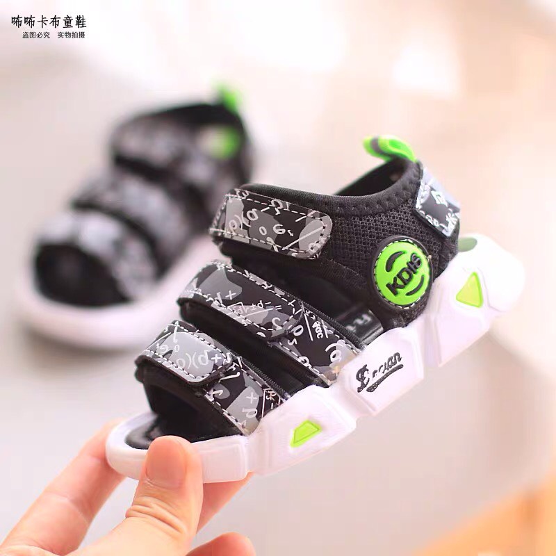 Sandal bé trai - dép quai hậu cho bé trai siêu nhẹ, chống trượt, có 3 quai vải, hợp thời trang mùa hè Babybees 350