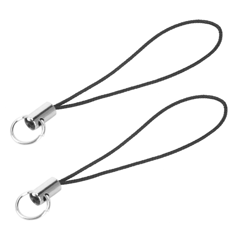 In Stock 10 Piece Cell Phone Strap with Black/Sier Tone Split Ring SSVN