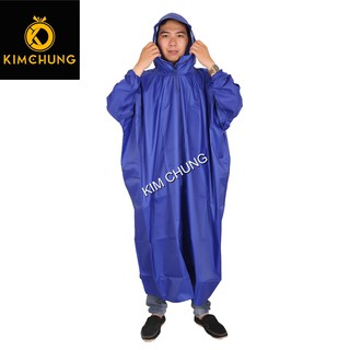 Áo mưa không xẻ tà, vải dù VẨY CÁ cao cấp siêu bền, siêu nhẹ, không thấm nước (Size 2XL, 3XL)