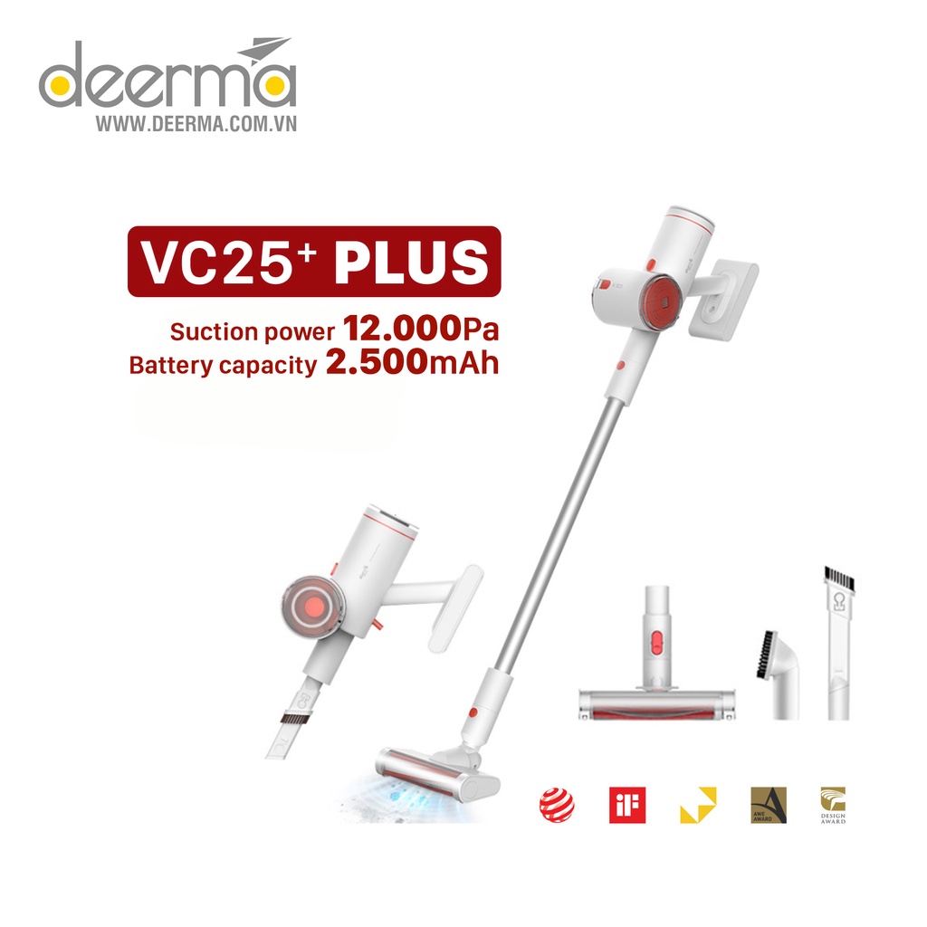 [Mã ELHA22 giảm 6% đơn 300K] Máy hút bụi cầm tay gia đình không dây cao cấp Deerma VC20 PLus / VC25 Plus / VC10