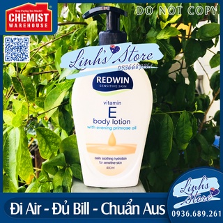 400ml 💙 Sữa dưỡng thể hoa anh thảo Redwin Body Lotion with Vitamin E and EPO