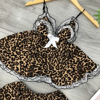 Bộ ngủ beo phối ren