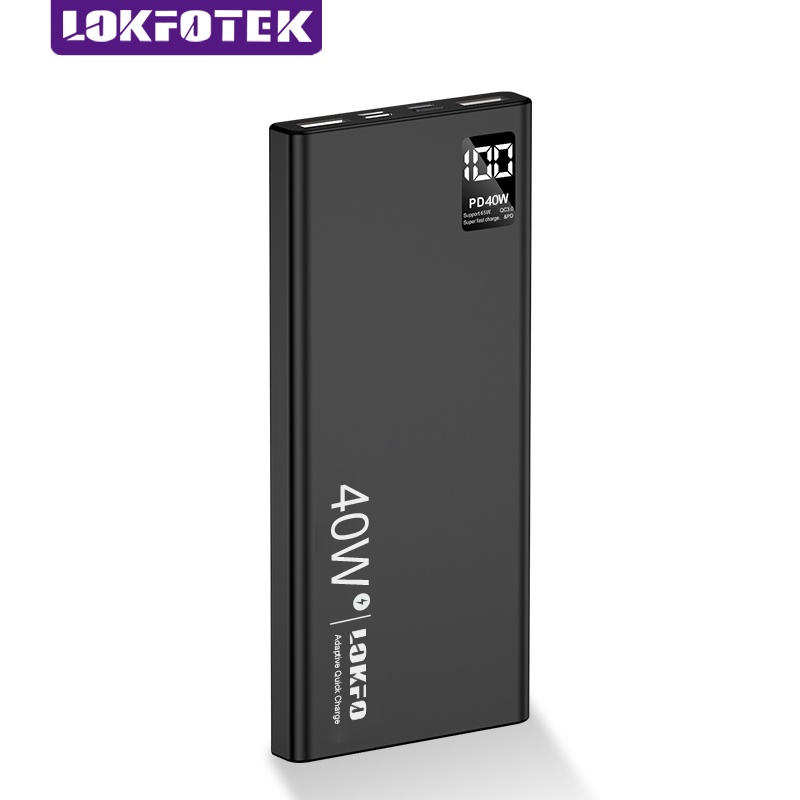 Sạc dự phòng màn hình kỹ thuật số LED Lokfotek P02 PD40W QC3.0 10000mAh