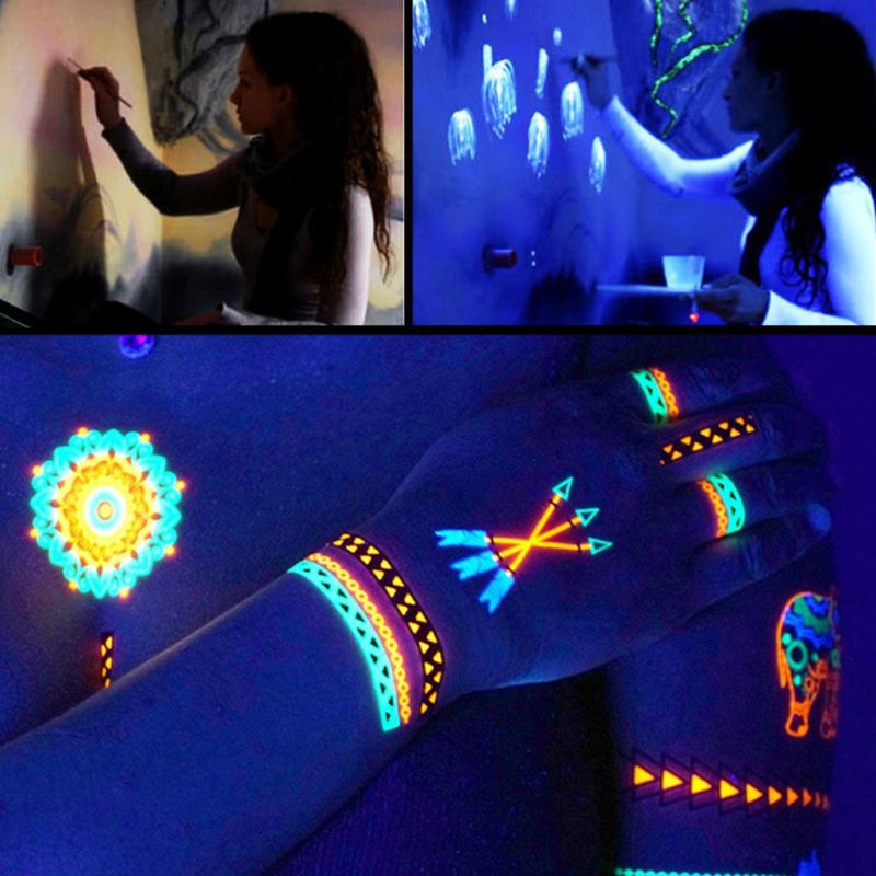 [Hàng mới về] 6 Tuýp Sơn vẽ cơ thể/trang điểm mặt màu neon dạ quang độc đáo có thể rửa sạch