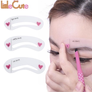 Bộ 3 khuôn hỗ trợ kẻ lông mày / thẻ vẽ lông mày tiện dụng