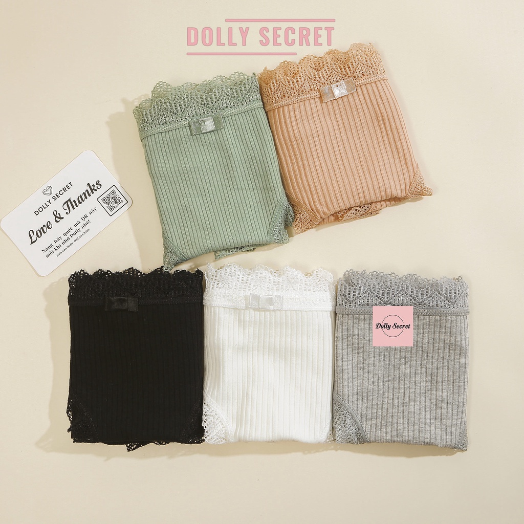 Quần lót nữ len tăm sợi tre cao cấp cạp thấp nâng mông kháng khuẩn sexy nhiều màu QL016 Dolly Secret