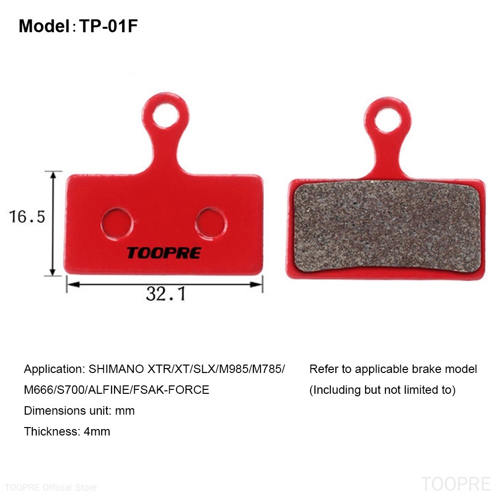 Má phanh TOOPRE bằng gốm chịu nhiệt cho xe đạp Shimano