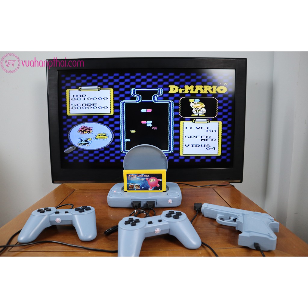 Máy chơi game 4 nút ,súng bắn vịt - Tích hợp sẵn 999999 trò, kèm băng 500 game không trùng.