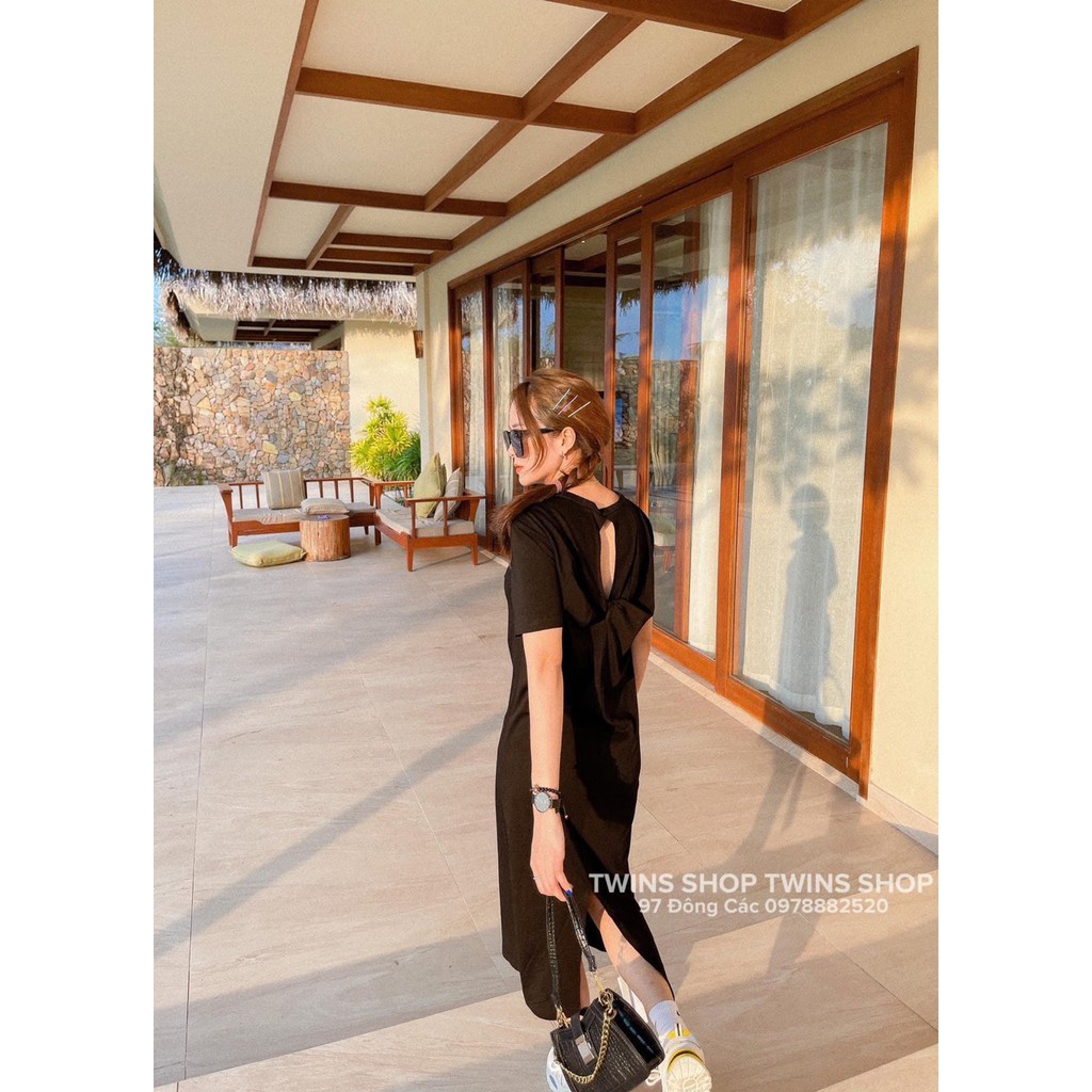 VÁY XUÔNG XOẮN LƯNG HỞ NHẸ NỮ TÍNH | BigBuy360 - bigbuy360.vn