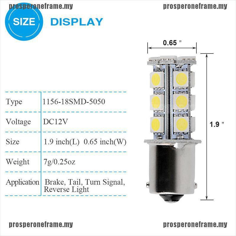 Set 4 Đèn Led Tín Hiệu 12v 1156 Ba15s 5050 18smd Cho Xe Hơi