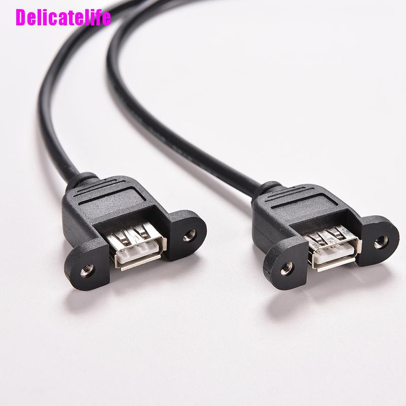 1 Cáp Chuyển Đổi Màu Đen Từ 30cm / 1ft 2 Cổng Usb A Female Sang Inter 9 Pin