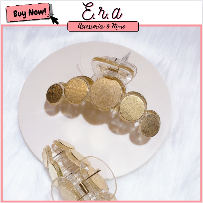 Kẹp Gắp Tròn Màu Đồng 078421 ERASHOP - Giá Rẻ, Xinh, Sang Trọng, Tiện Lợi, Mang Đi Chơi, Đi Học, Tặng Quà
