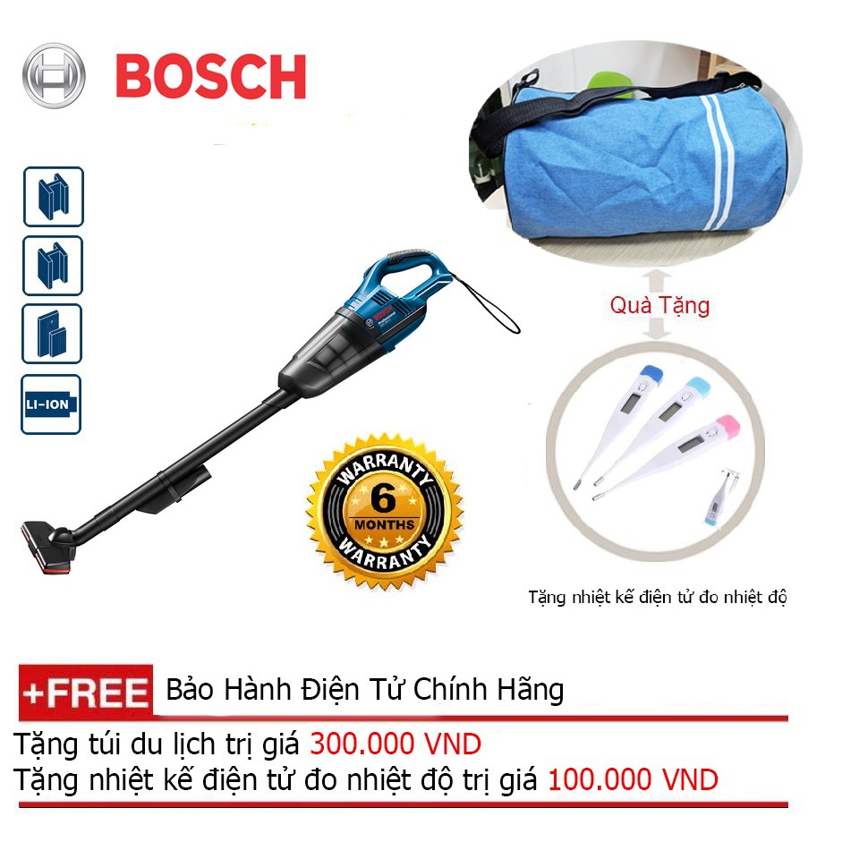 Máy hút bụi dùng pin Bosch GAS 18 V-LI SET + Quà tặng áo mưa