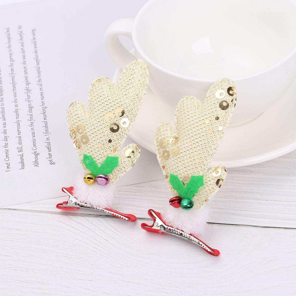 CACTU Set 2 Kẹp Tóc Hình Sừng Hươu Giáng Sinh