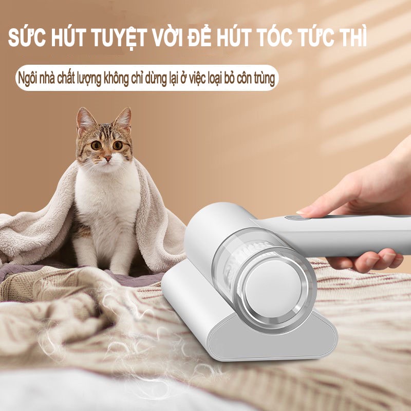 Máy Hút Bụi Giường Nệm Cầm Tay, Máy Hút Bụi Cầm Tay Diệt Khuẩn 99% Bằng UV -BH 3 tháng