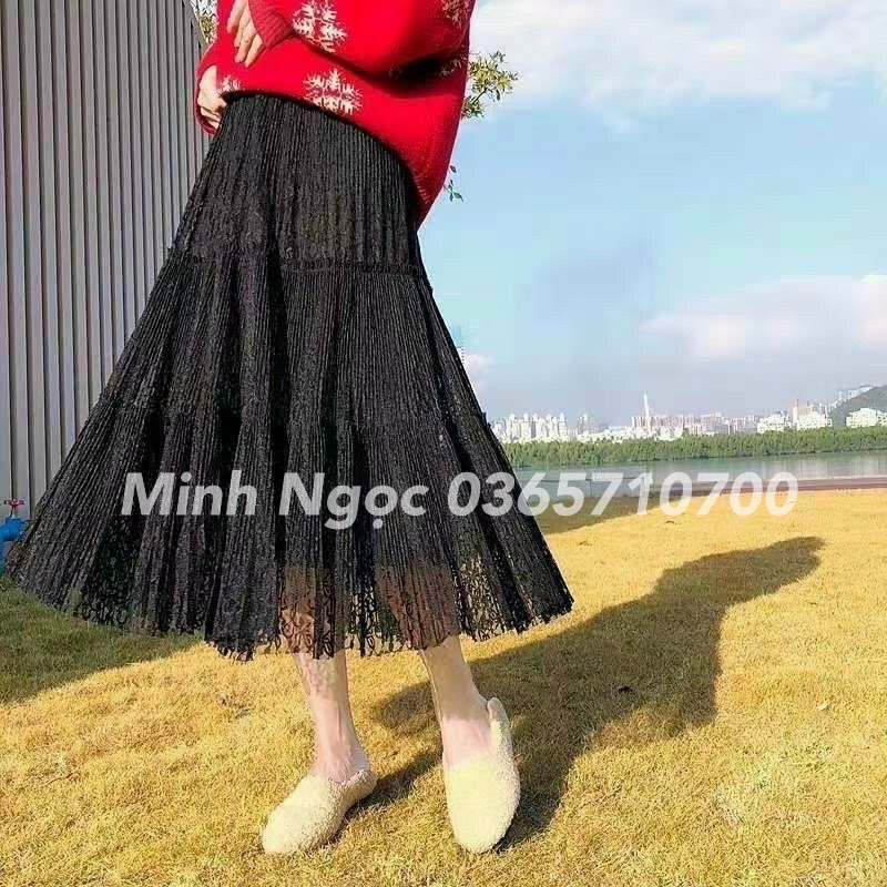 CHÂN VÁY REN -Hàng Quảng Châu