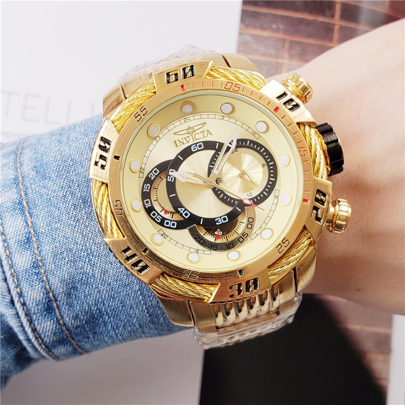 INVICTA Đồng Hồ Quartz Mặt Lớn Chất Liệu Thép Không Gỉ Thời Trang Năm 2022