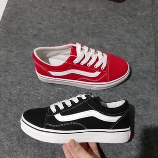 Giày Van Nam Nữ Đen, Đỏ Đủ Size Từ 35-43