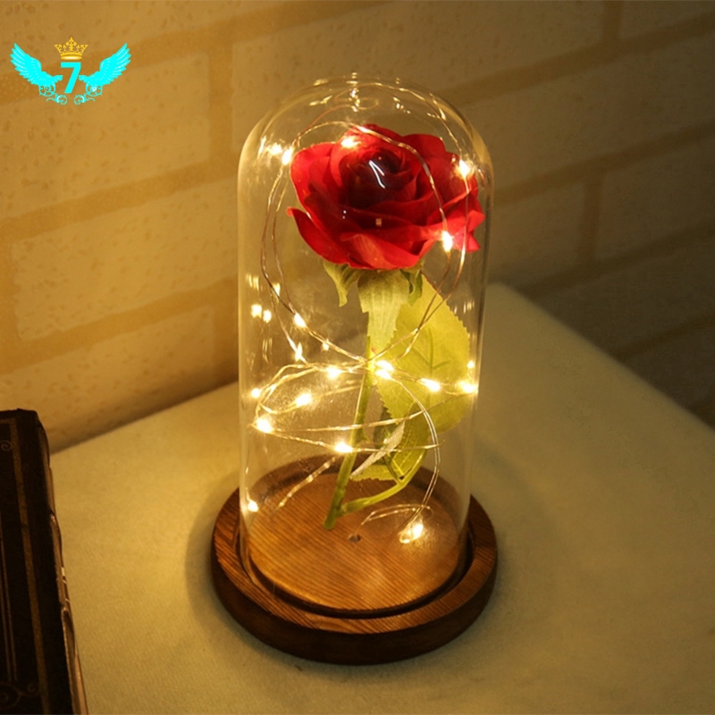 1 Hoa Hồng Đỏ Trong Bình Thủy Tinh Quà Tặng Giáng Sinh, Valentine