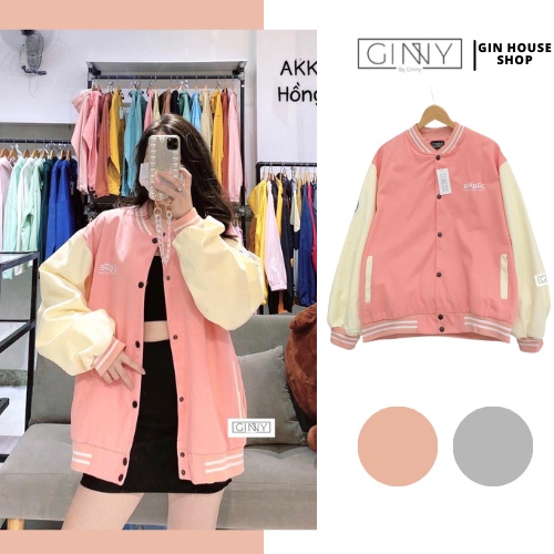 [BẢN MỚI NHẤT] ÁO KHOÁC BOMBER BABGE 2 LỚP | UNISEX | CẶP ĐÔI | GinHouse Shop