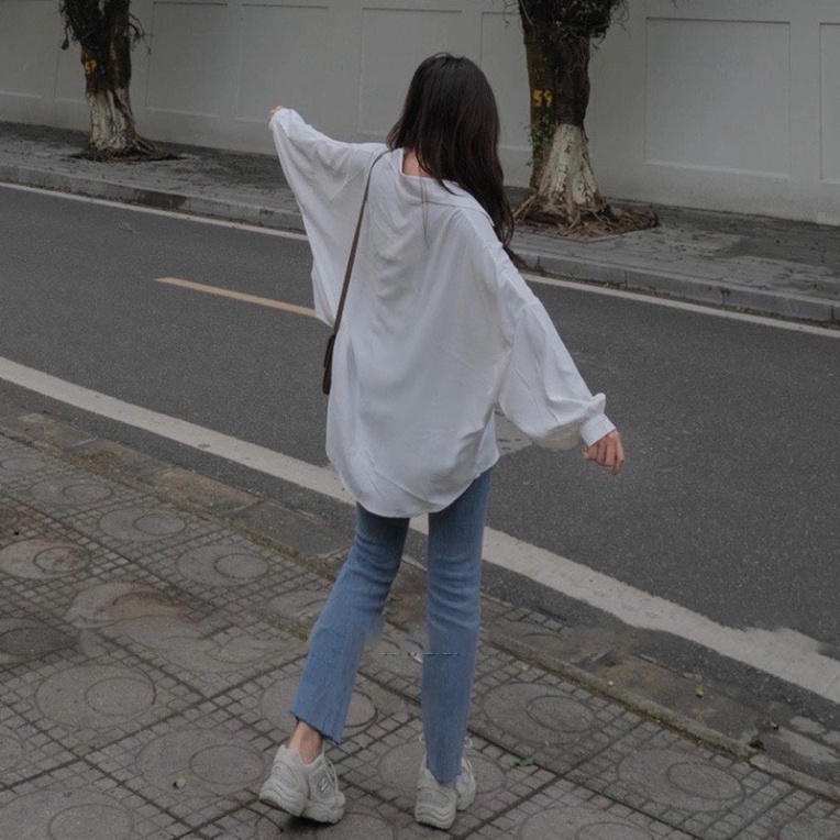 Áo sơ mi nữ thụng form rộng phong cách trẻ trung A633 coco land sang chảnh. trendy hot girl