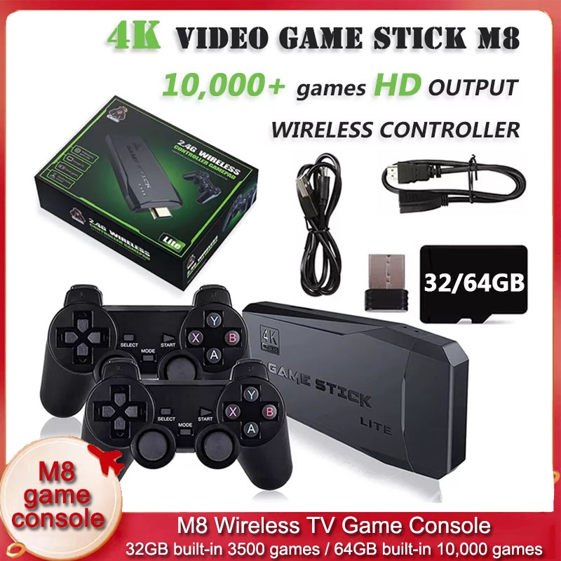 Máy Chơi Game Cầm Tay Không Dây M8 4K HD Arcade PS1