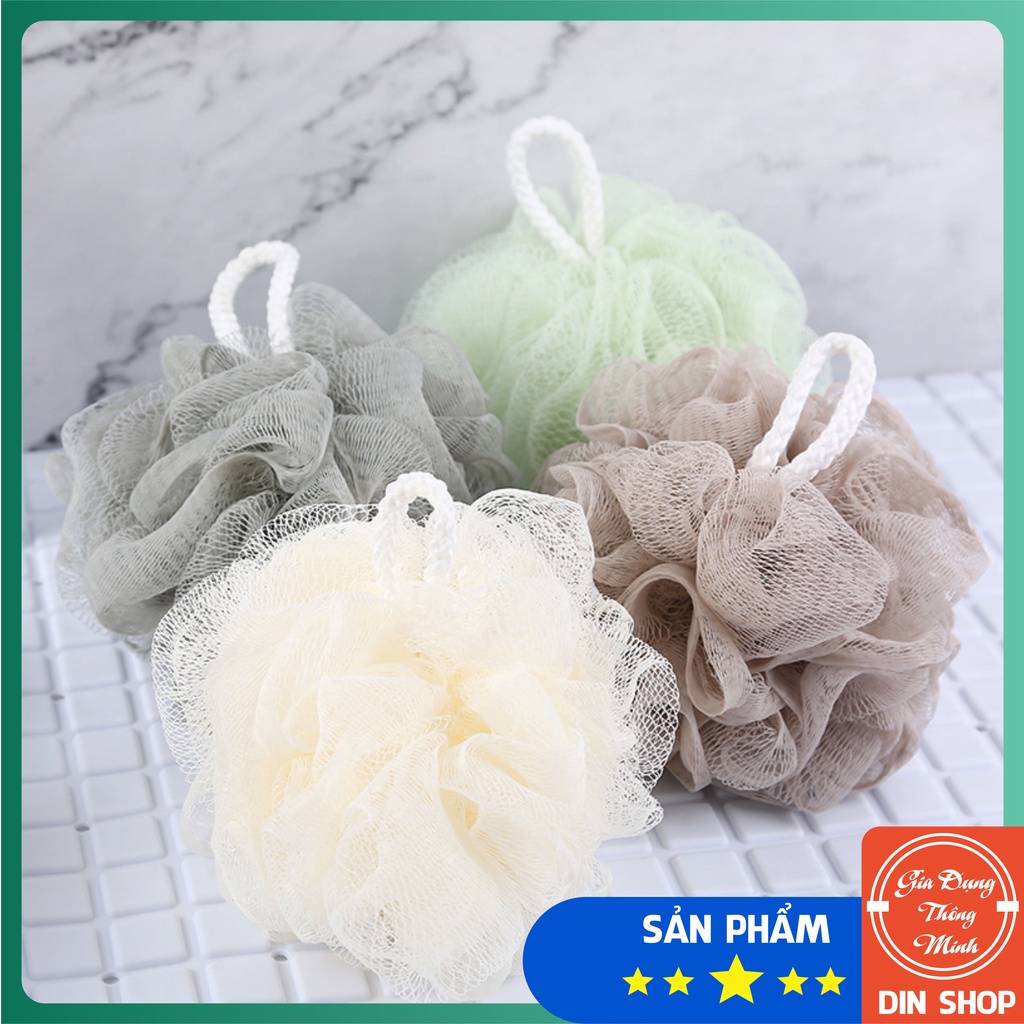 Bông tắm tròn vải lưới 💝DIN SHOP💝 Bông tắm lưới mềm mại tạo bọt đẹp rẻ tốt, tắm là thích