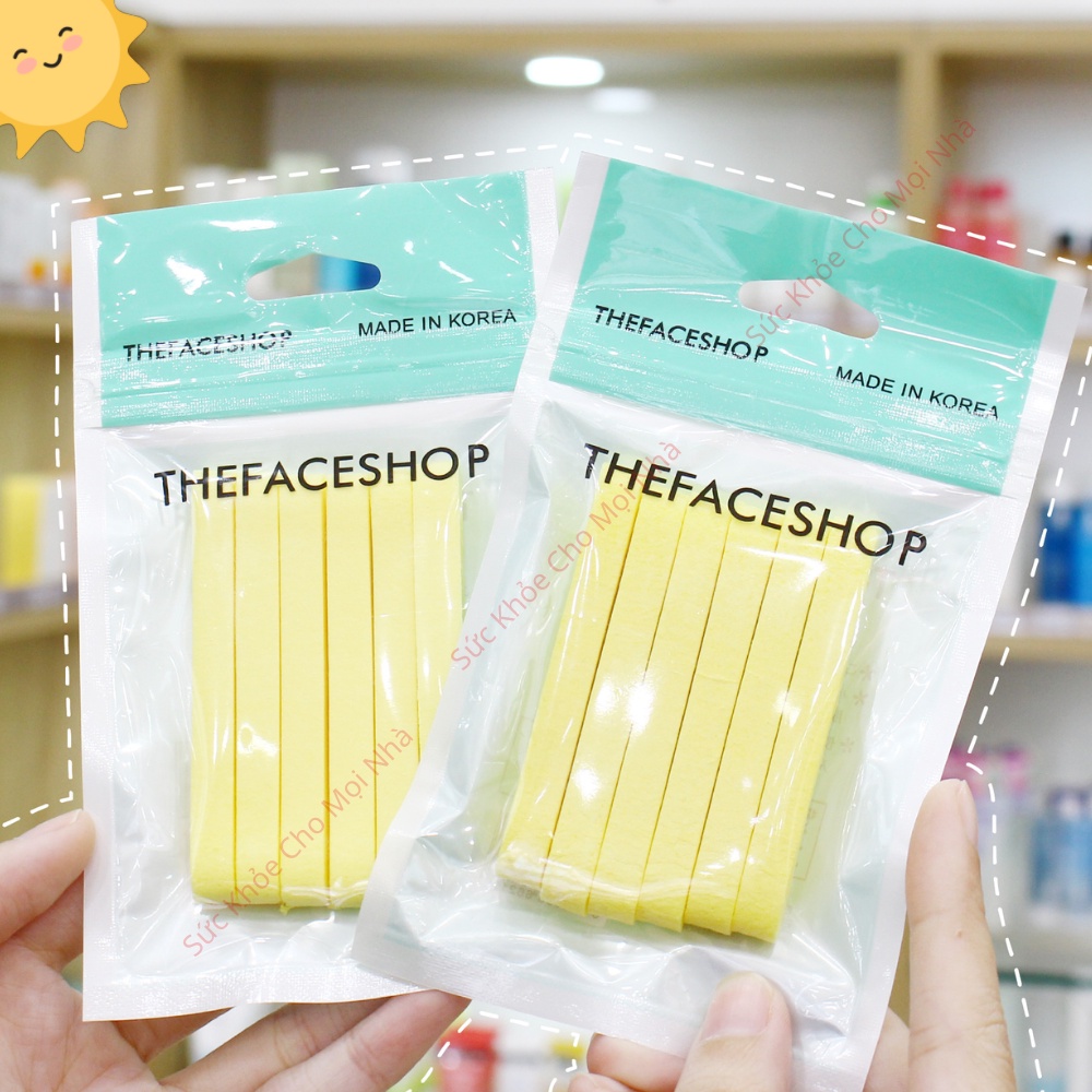 Bông mút rửa mặt Thefaceshop bọt biển tự nhiên mềm mịn giúp rửa mặt sạch sâu không đau rát ra
