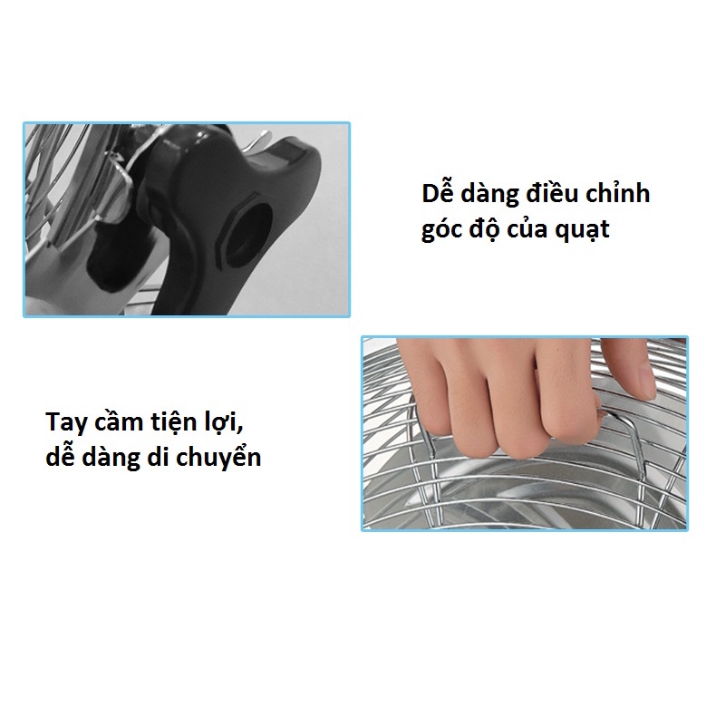 Quạt công nghiệp 80W quạt sàn 12 inch có cánh sắt cao cấp, chất lượng