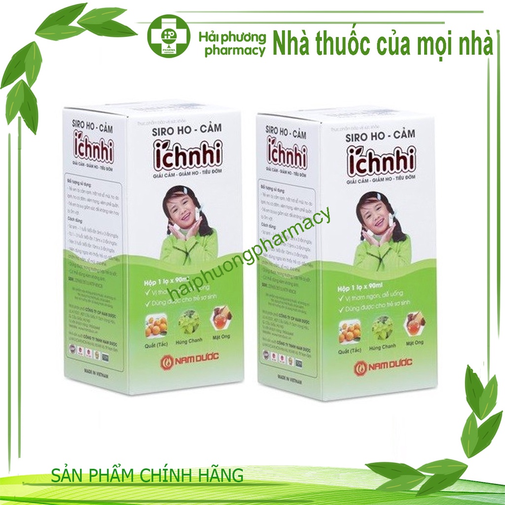 Siro Ho Cảm Ích Nhi  sơ sinh chai 90ml hỗ trợ giảm ho, tiêu đờm, giảm nghẹt mũi ở trẻ