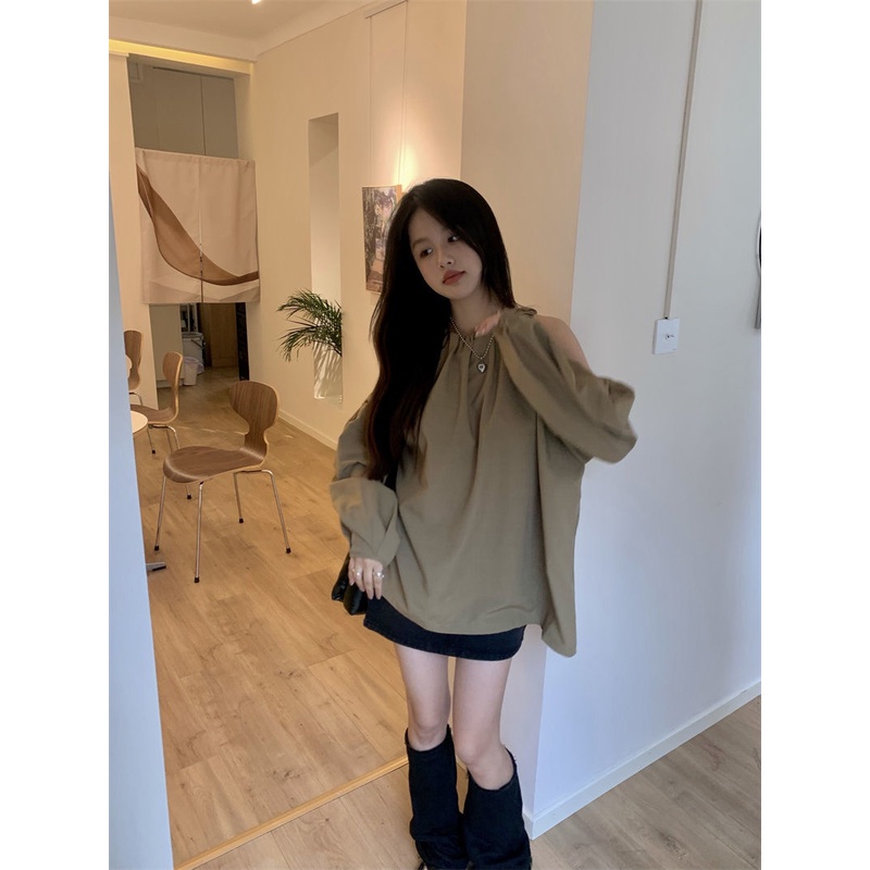 Áo Sơ Mi Nữ Tay Dài Trễ Vai Thời Trang
