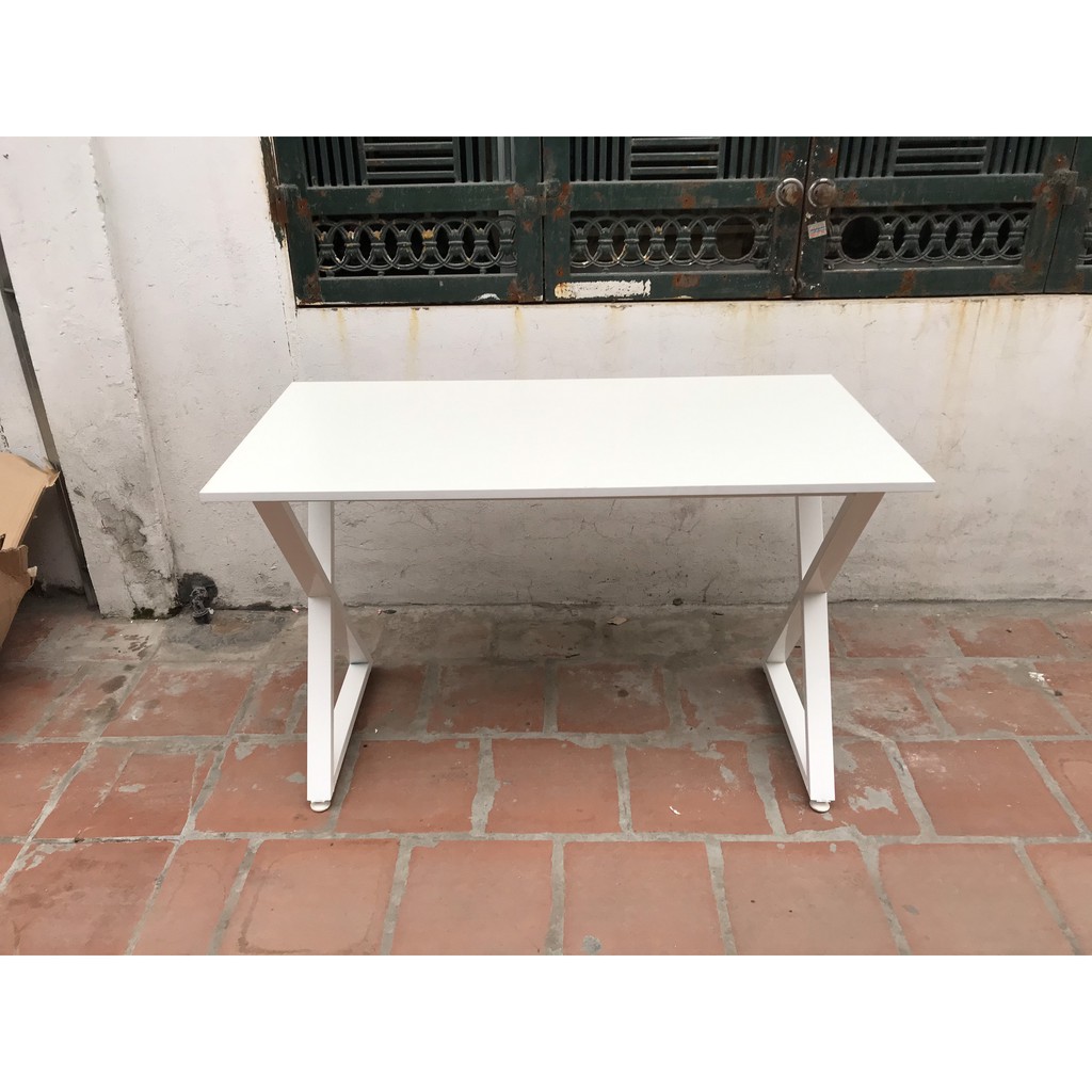Bàn Chữ X màu trắng kích thước 0,6x1,2m - bàn làm việc học tập.