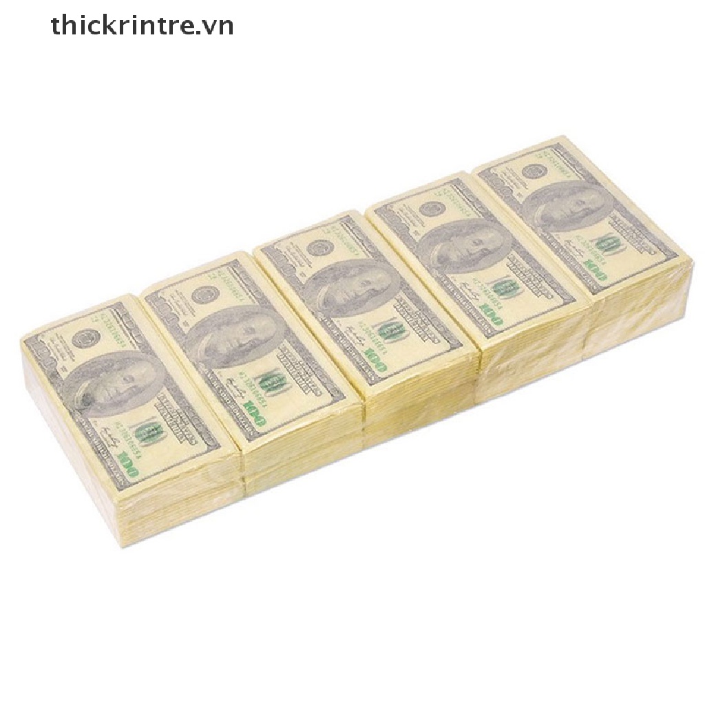 10 Tờ Giấy Họa Tiết 100 Đô La Sáng Tạo Trang Trí Tiệc